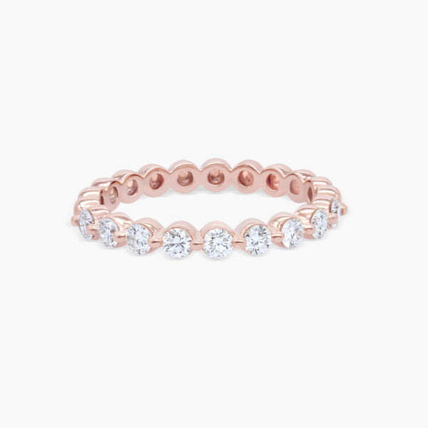 Floating Diamond Half Eternity Ring