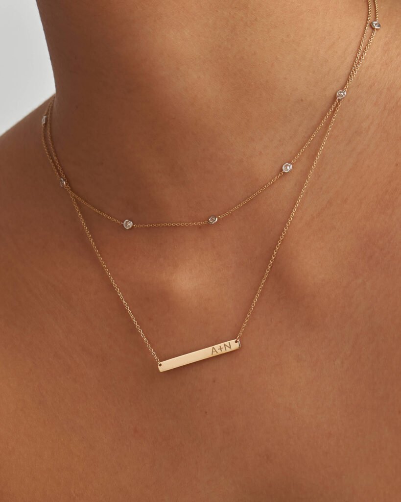 Engravable Bar Necklace | Foroworld |