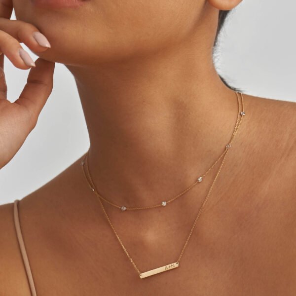 Engravable Bar Necklace | Foroworld |