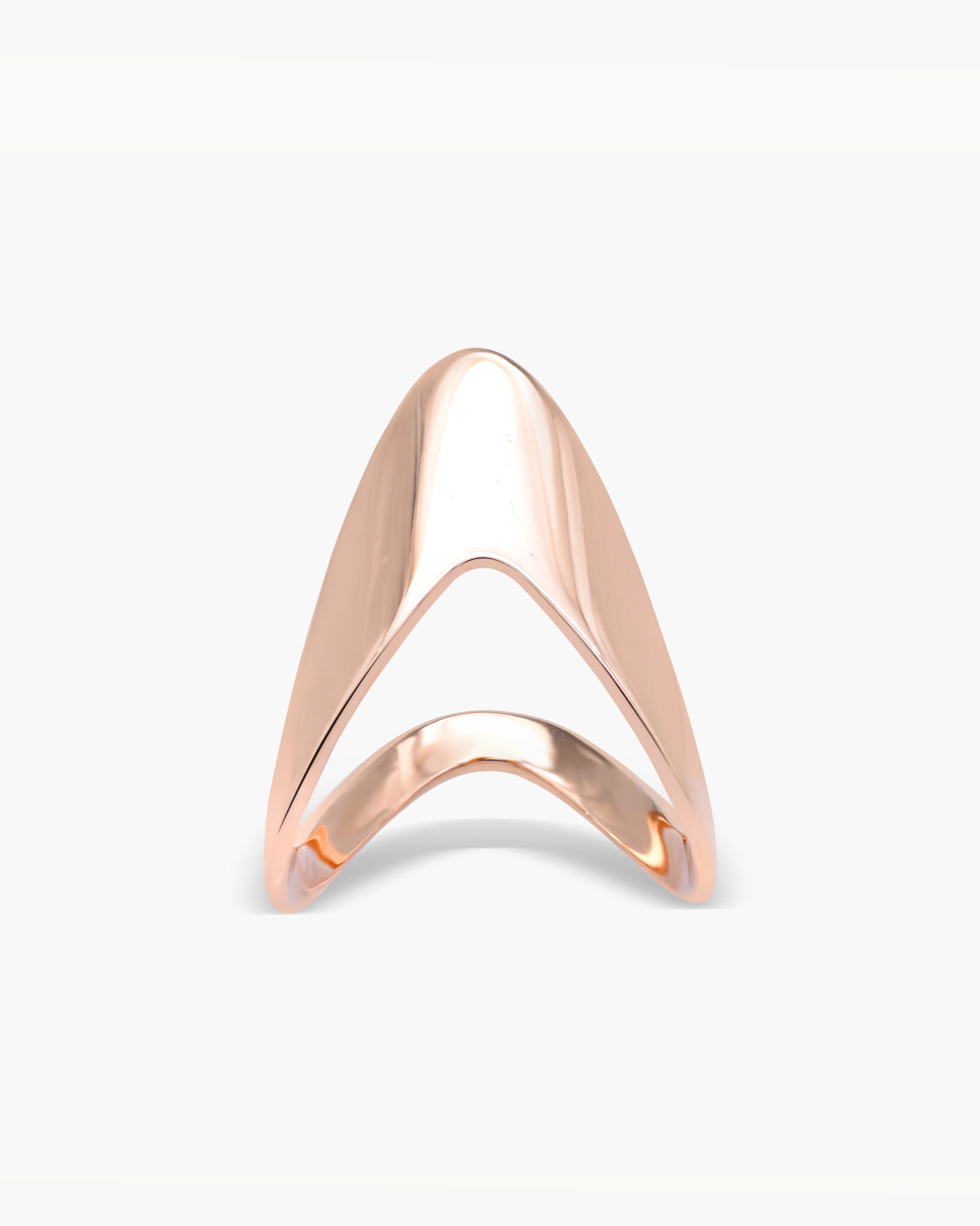 Ruby Boomerang Vanki Ring worn on fair skin — lifestyle close-up