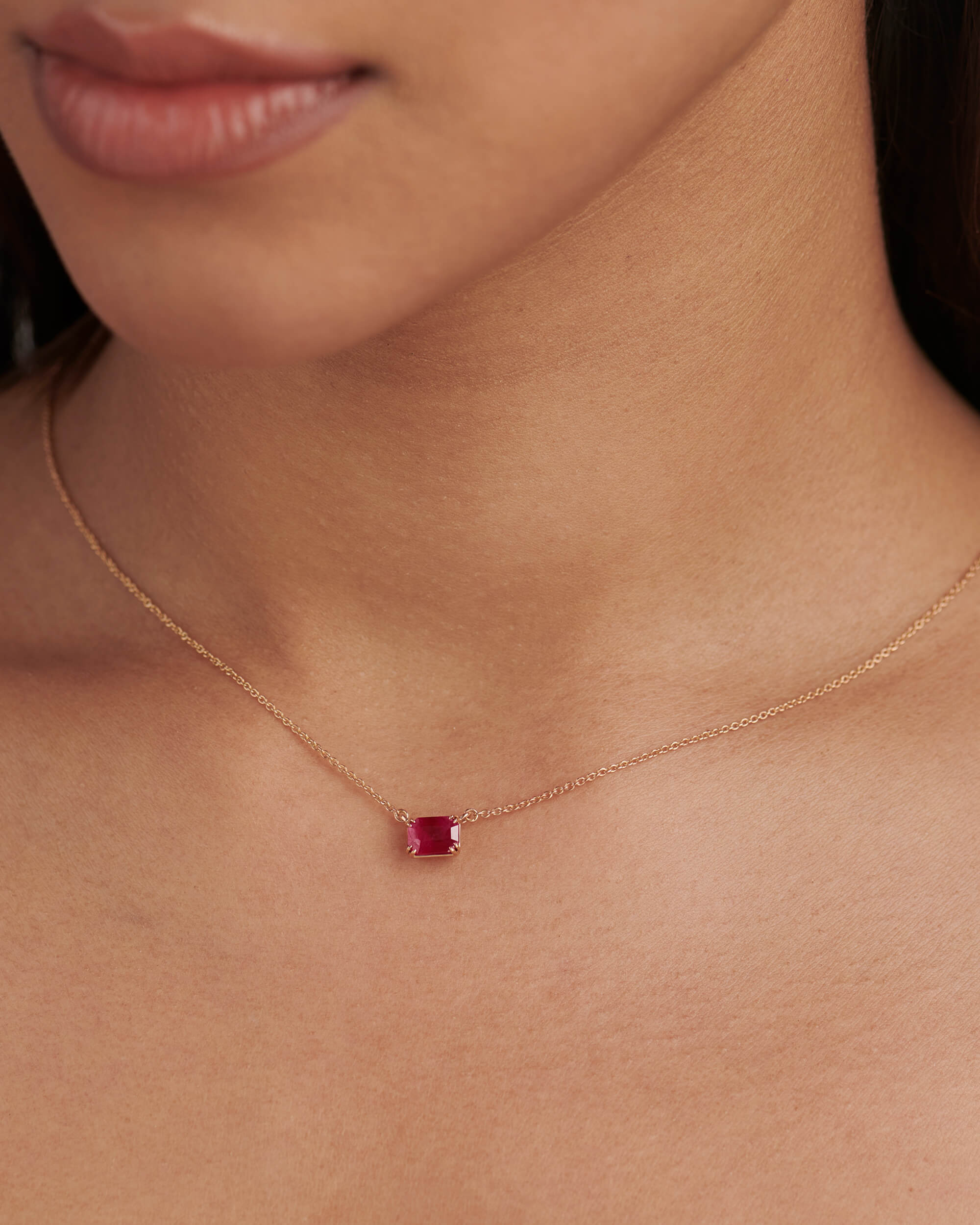 Buy Octagon Cut Ruby Necklace | Ruby Necklace | FORO World