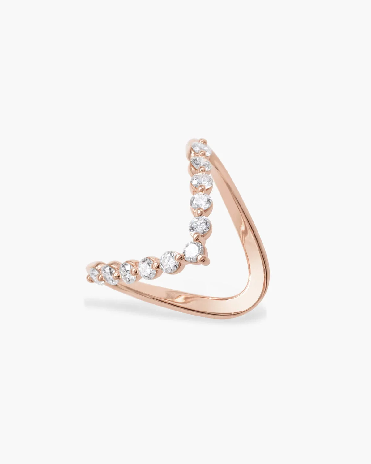 Floating Diamond Vanki Ring on white background